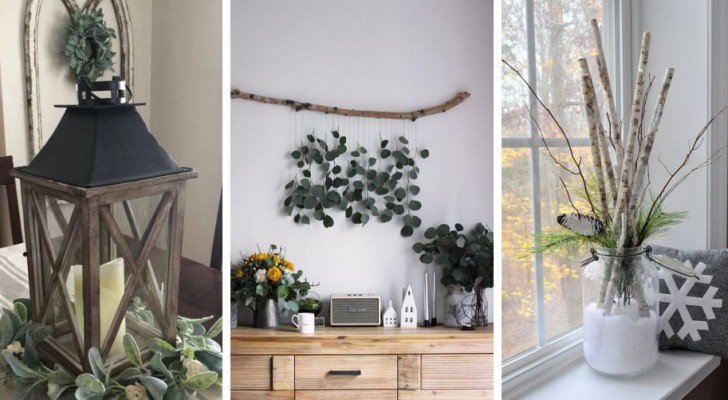 10 Lösungen, eine schöner als die andere, um das Haus im Winter mit Blumen und Pflanzen zu schmücken