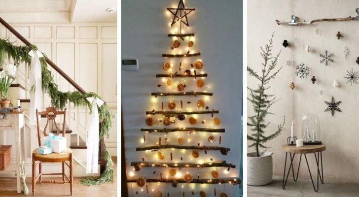 10 spunti elegantissimi per decorazioni natalizie poco ingombranti, adatte agli ambienti più angusti