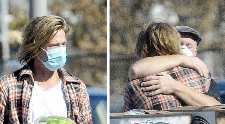 Brad Pitt transported and hand delivered crates full of food for the neediest people in his city