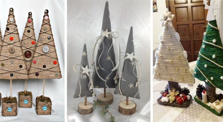 8 spunti deliziosi per realizzare decorazioni in cartone a forma di alberello di Natale