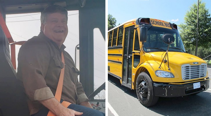 The roads are icy and unsafe: the school bus driver stops and buys breakfast for all the children