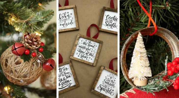 16 décorations fantastiques pour votre sapin de Noël de style rustique à réaliser avec le DIY