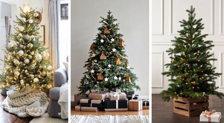 10 scenografische oplossingen om de onderkant van de kerstboom op een creatieve manier te bedekken
