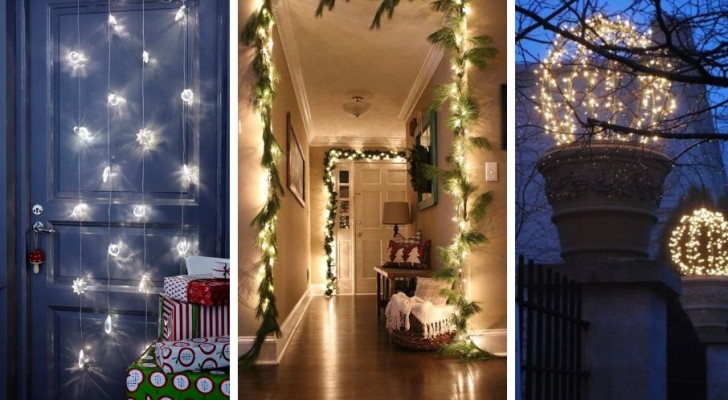 11 soluzioni super-creative per decorare la casa e l’esterno con fili di luci natalizie