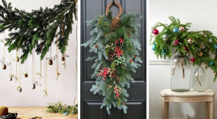 11 compositions charmantes avec les branches de sapin pour décorer la maison pendant les fêtes de Noël 
