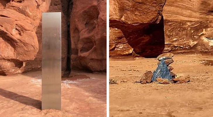 USA, de metalen monoliet die in de woestijn werd gevonden, is op mysterieuze wijze verdwenen: nu is er een piramide