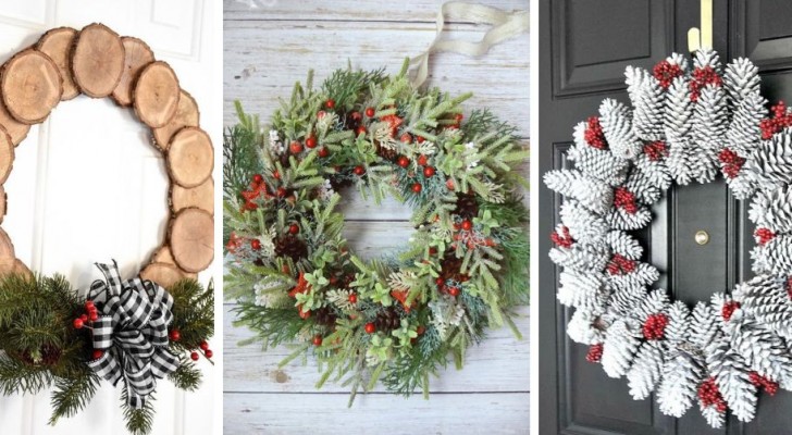 11 idées charmantes pour réaliser des couronnes de Noël avec des branches, des pommes de pin et des matériaux de récup
