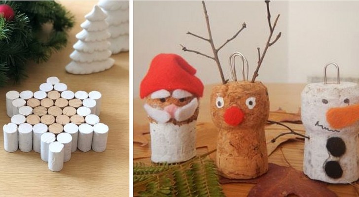 11 lavoretti natalizi semplici e divertenti da realizzare con i tappi di sughero