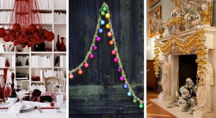11 proposte incantevoli per utilizzare le palline dell'albero di Natale per decorare in modo unico
