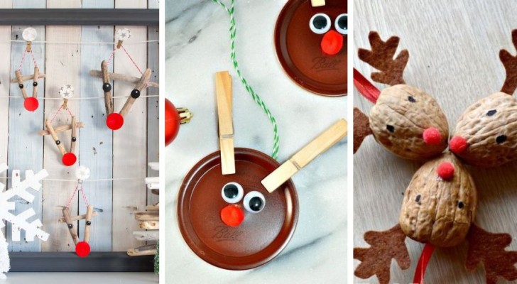 10 adorabili lavoretti natalizi per confezionare simpatiche renne riciclando in modo creativo
