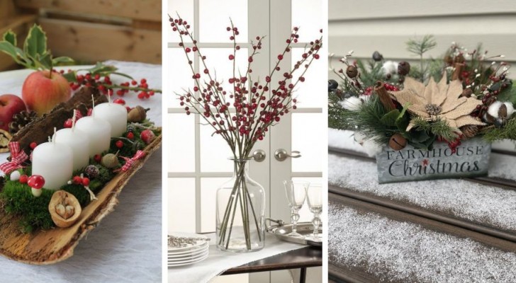 10 astuces pour réaliser de fantastiques centres de table de Noël avec lesquels préparer la table des fêtes 