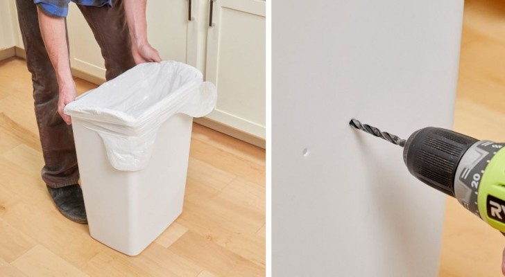 Der geniale Trick, um Plastiktüten einfach aus dem Mülleimer zu entfernen