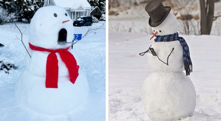 17 pupazzi di neve originali e creativi che hanno dato un tocco di magia al loro quartiere