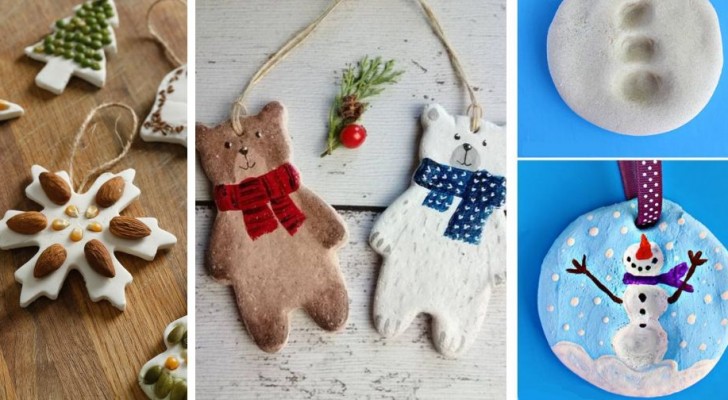 10 fantastici ornamenti natalizi con la pasta di sale da realizzare a mano per decorare con originalità