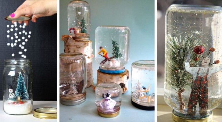 Creare un globo di neve con i barattoli di vetro: le idee fai da te per decorazioni di Natale davvero magiche