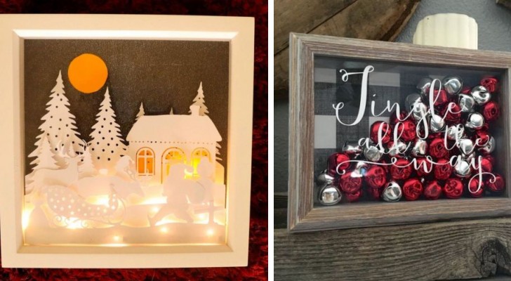 9 incantevoli quadretti di Natale fai-da-te per decorare in modo originale durante le feste