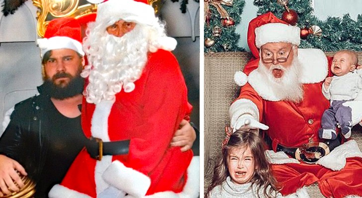 23 foton med jultomten som har förvandlats till groteska och roliga stunder