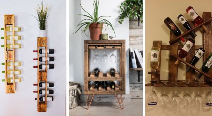 9 originele doe-het-zelf ideeën om pallets te recyclen en in flessenhouders en barhoeken te transformeren