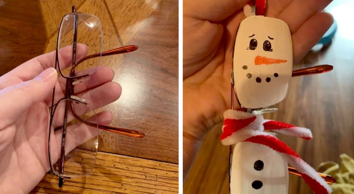 Trasforma gli occhiali del marito venuto a mancare in una decorazione natalizia: il risultato è commovente