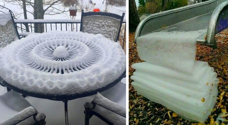 18 times when snow created such incredible works of art that people had to stop and photograph them