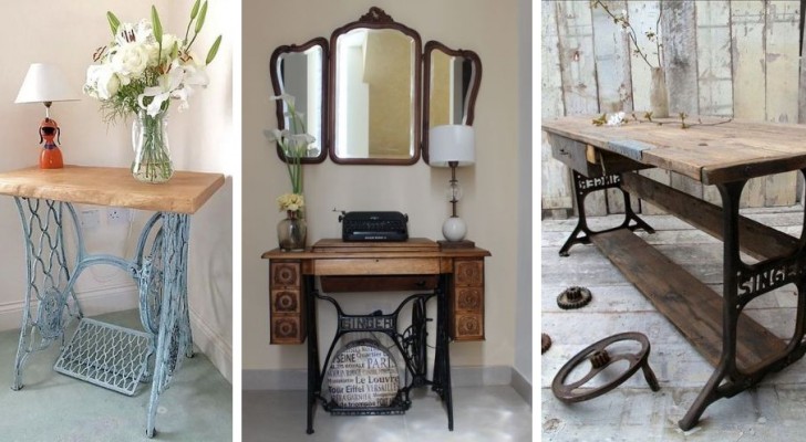 9 idées super captivantes pour meubler et décorer en utilisant une vieille machine à coudre