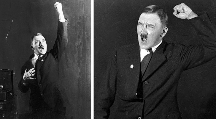 Prove tecniche di dittatura: queste rare foto ritraggono Hitler mentre ripassa i suoi discorsi carichi d'odio
