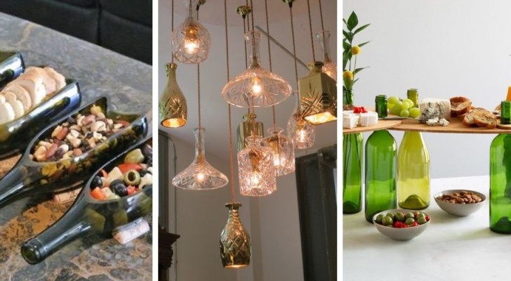 10 geniale doe-het-zelfprojecten om glazen flessen om te toveren tot creatieve decoraties en accessoires
