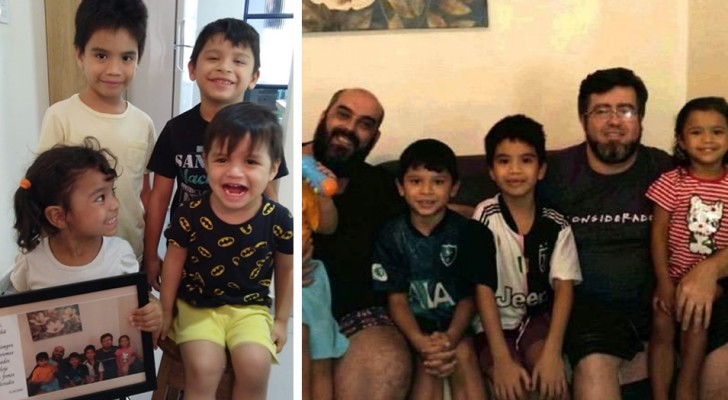 A same sex couple adopt 4 siblings from an orphanage: "They will be our children forever"