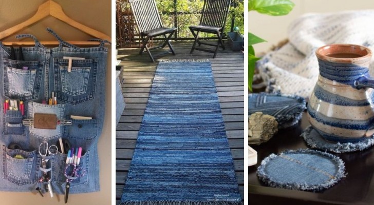 Creatieve recycling: 10 geweldige projecten om oude spijkerbroeken te veranderen in vele originele creaties