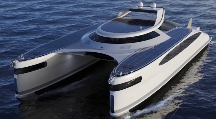 Un designer italien présente un catamaran amphibie à énergie solaire : il est super-luxueux et peut se déplacer partout