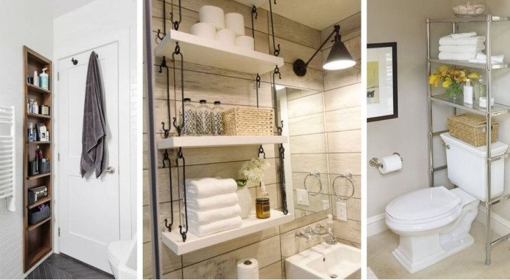 12 creatieve oplossingen voor extra ruimte, zelfs in kleine badkamers