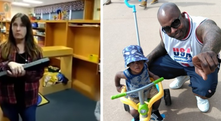 A grandfather gets mad at the kindergarten teacher for allowing his 2-year-old grandson to wear a dress