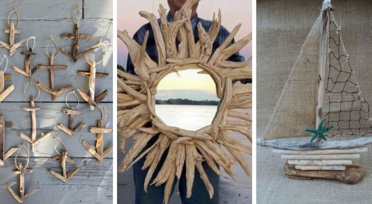10 splendide decorazioni da realizzare riciclando i legnetti di mare