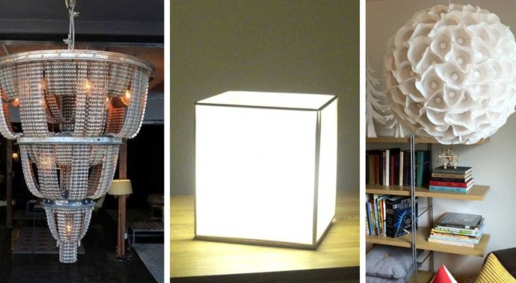 10 strepitosi lampadari realizzati col riciclo creativo di oggetti comuni