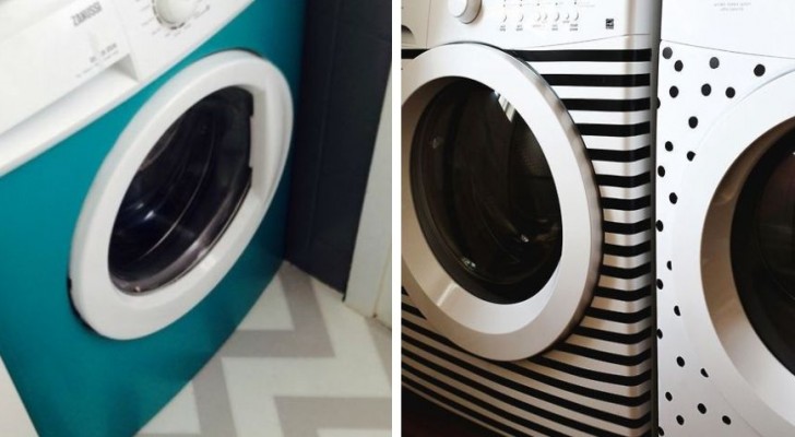 8 idee super-originali per decorare la lavatrice con sticker, washi tape o stoffa