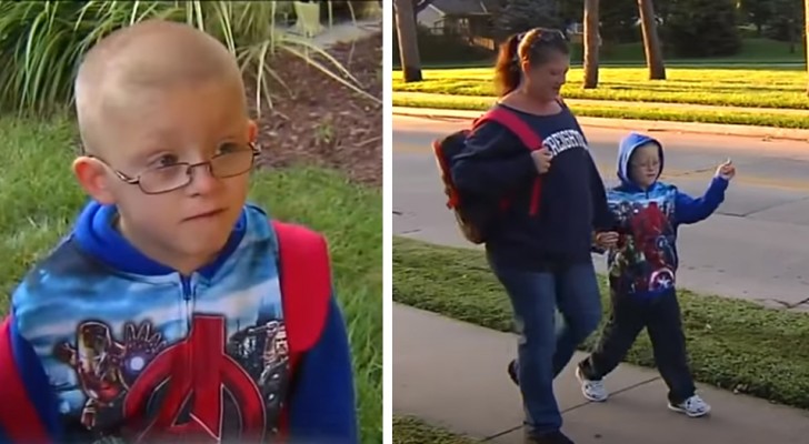 Moeder en zoon lopen elke dag anderhalf uur om naar school te gaan: een buurvrouw biedt hen elke dag een lift aan.