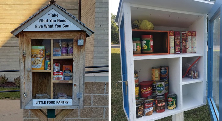 Trasforma le librerie in piccole dispense di cibo per aiutare le persone più bisognose con un'azione concreta