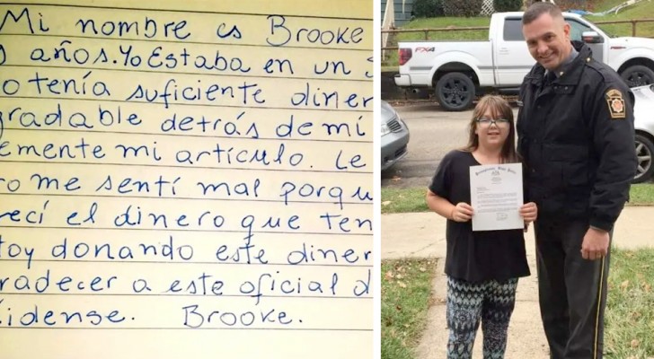 Bimba di 9 anni scrive un'emozionante lettera per ringraziare la polizia di tutto ciò che fa per aiutare gli altri