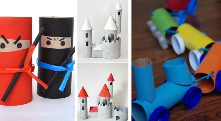 11 adorabili lavoretti da fare con i bambini riciclando i tubi di cartone della carta igienica