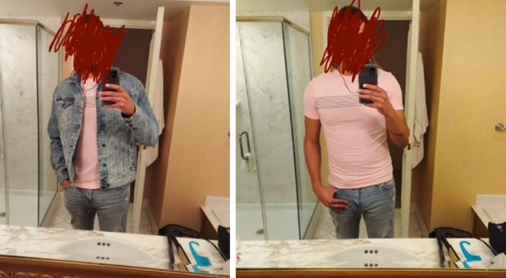 El marido le manda una selfie desde el hotel, pero no se da cuenta del reflejo en el espejo: ella descubre ser traicionada