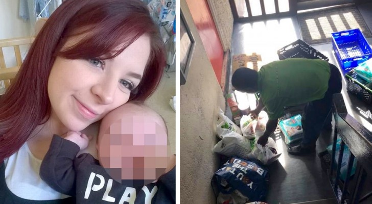 A pregnant woman is forced to carry her shopping alone up two flights of stairs: the delivery boy didn't want to help her