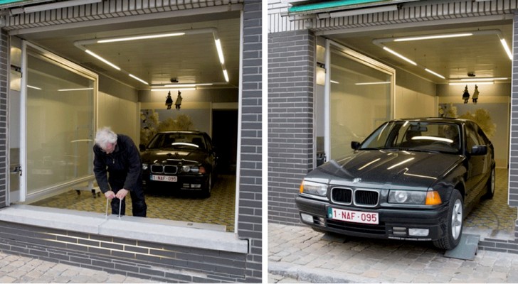 Die Gemeinde verhindert, dass er eine Garage unter seinem Haus baut, er realisiert sie trotzdem auf seine Weise