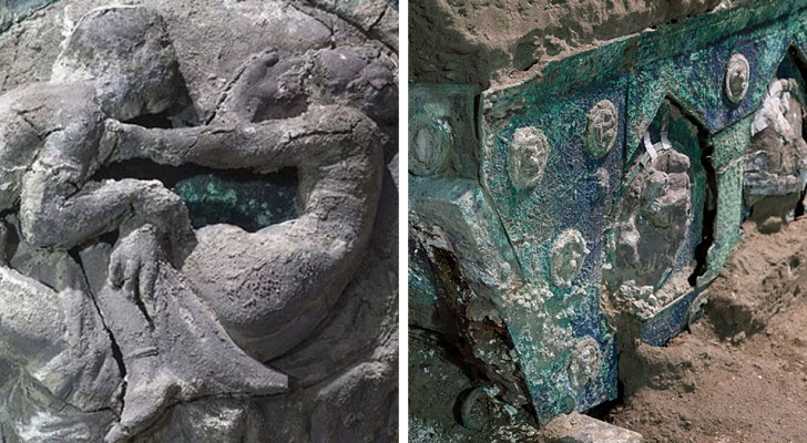 Een unieke en perfect bewaard gebleven trouwwagen werd ontdekt in Pompeii: hij stond op het punt gestolen te worden
