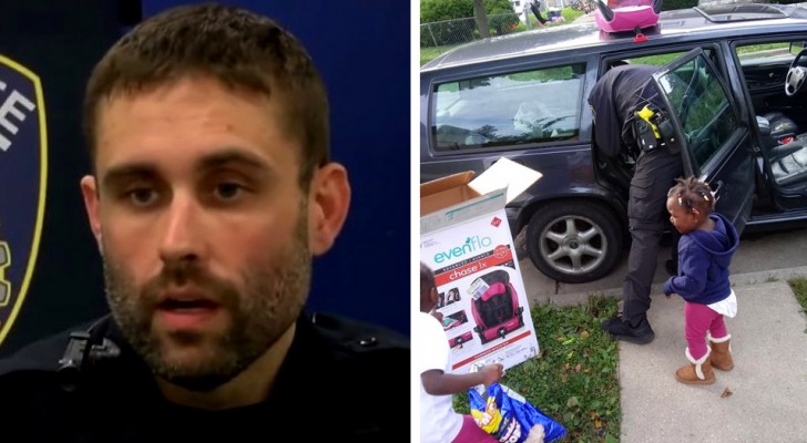 Non ha i soldi per comprare i seggiolini dell'auto ai figli: un poliziotto decide di regalarglieli anziché multarla