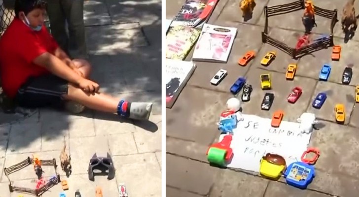"My mother and I have nothing to eat": a child exchanges his toys for food or money
