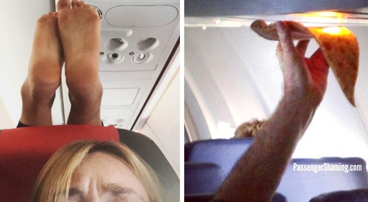 15 foto di passeggeri che non vorremmo mai avere accanto durante il viaggio in aereo