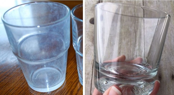 Har dina glas en irriterande vit patina? Försök få dem att skina igen med dessa mormors metoder