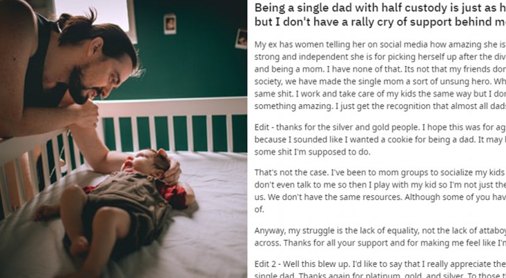 I papà single non ricevono lo stesso supporto delle mamme single: un uomo stanco si chiede il perché