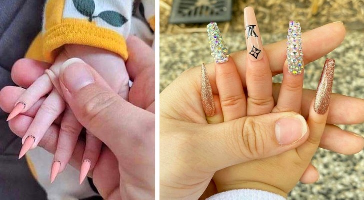 A mother was harshly criticized for giving her baby daughter a manicure