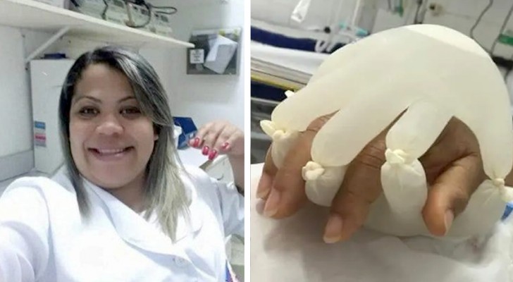 "De hand van God", het idee van een verpleegster om troost en warmte te geven aan patiënten op de intensive care
